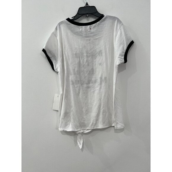 NWT 7 For All Mankind Girl’s Size XL Side Tie Ringer T-Shirt - Picture 6 of 12